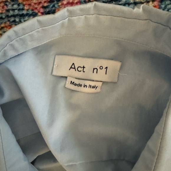 Act N°1 Plaid asymmetric combination mixed media mini dress. Made in Italy. - Picture 5 of 7